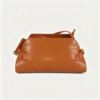 Women Vintage Brown Top Handle Crossbody Bag Smooth Faux Leather Retro Shoulder Satchel
