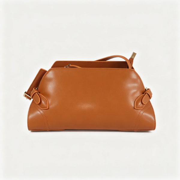 Women Vintage Brown Top Handle Crossbody Bag Smooth Faux Leather Retro Shoulder Satchel