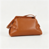 Women Vintage Brown Top Handle Crossbody Bag Smooth Faux Leather Retro Shoulder Satchel