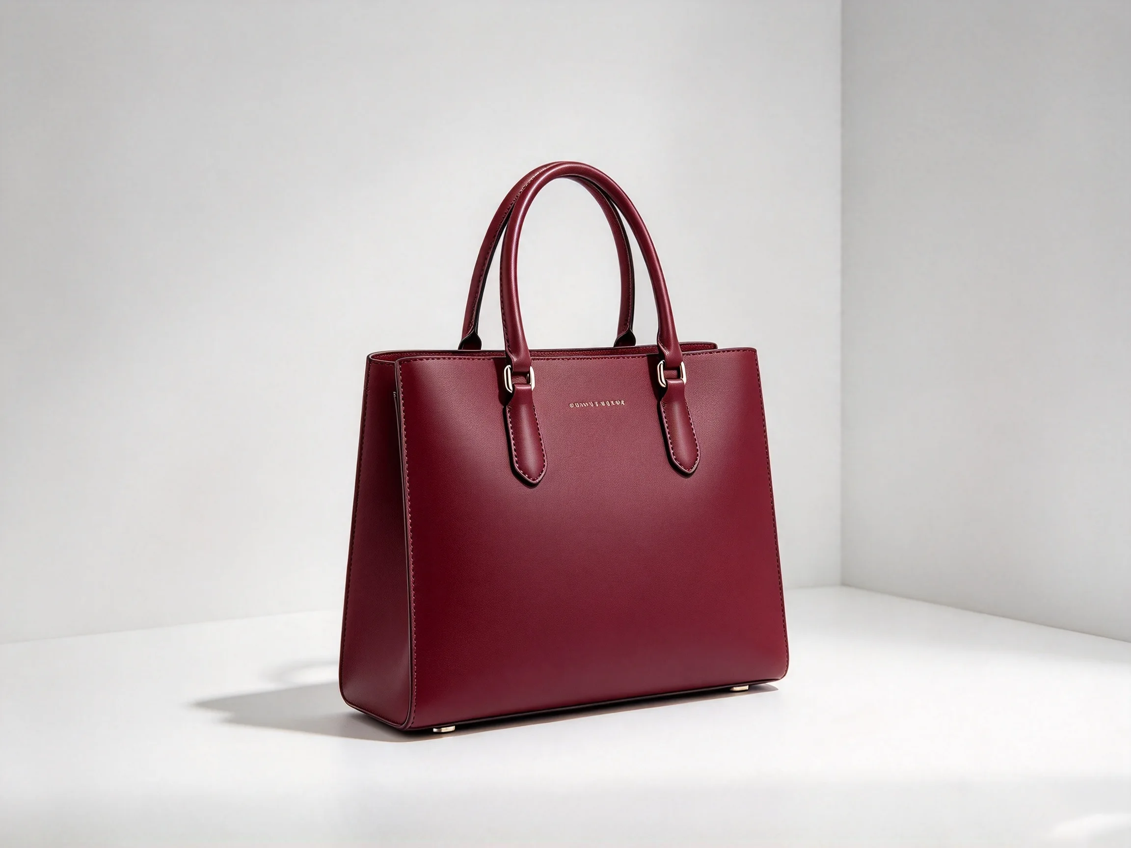 Structured business tote bag closeup